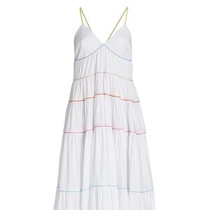 Staud Cleo Tiered Poplin Dress